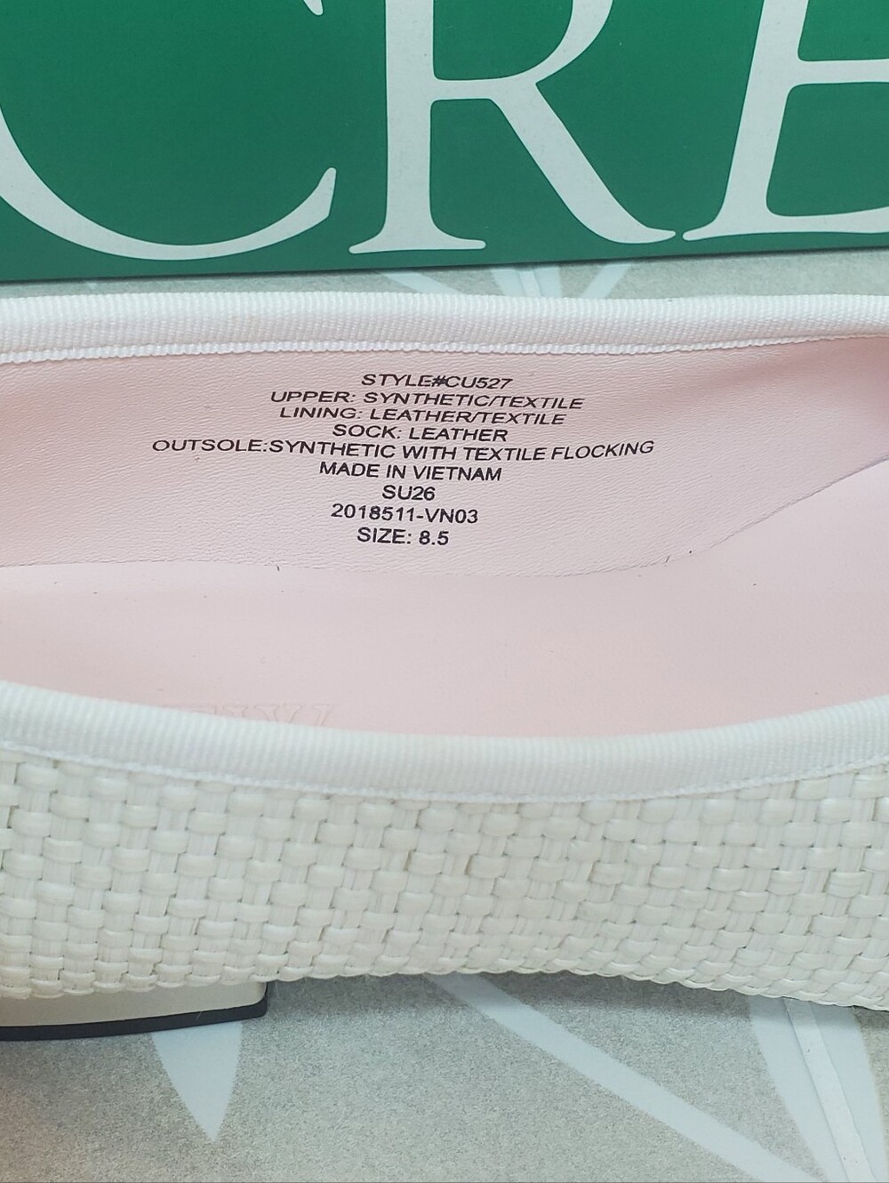J. Crew Sophie Woven Ballet Flats with Bow Size 8.5 NEW - Picture 6 of 7